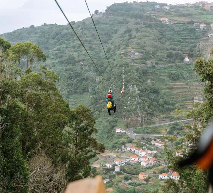 Madeira Adrenaline 4x4 Tour: Zipline, Giant Swing and Seixal - Choosing the giant swing, 20 meters up with a 250-meter drop