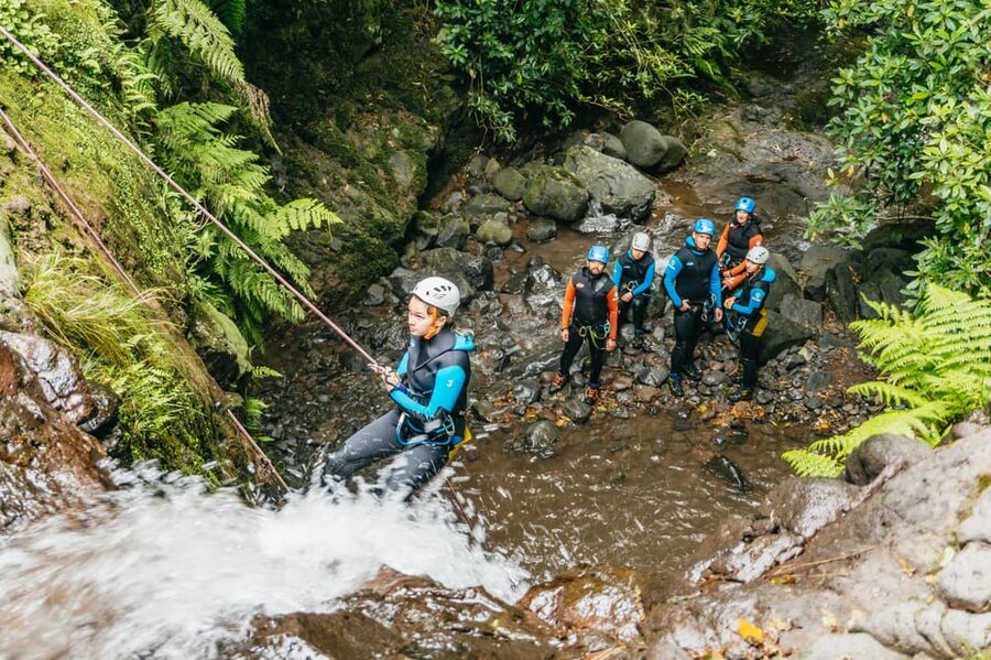 Madeira Canyoning Beginners – Easy & Fun Waterfall Adventure - Entering the canyon: abseiling points, jumps, and slides you can actually manage