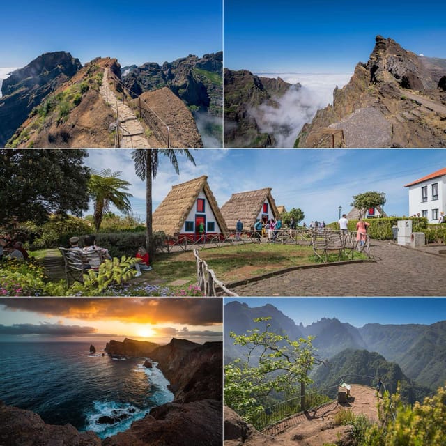 Madeira Funchal:East Tour Pico Arieiro & Santana&Laurissilva - Santana’s thatched triangular houses, plus a real village pause