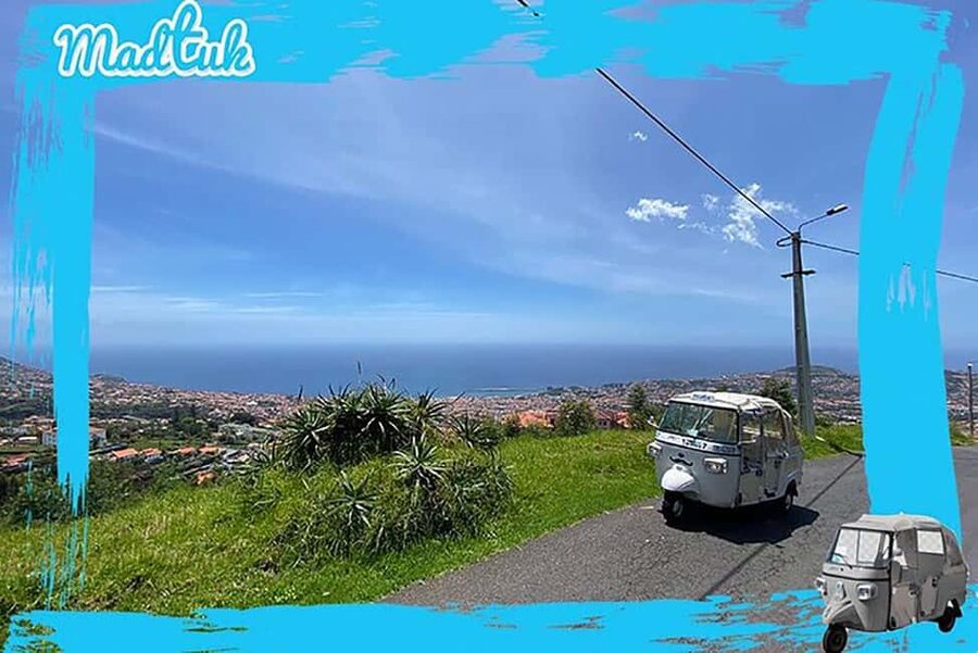 Madeira: Monte Toboggan & Old Town Guided Tuk Tour by MadTuk - Returning through Funchal’s Old Town, painted doors, and a central drop-off