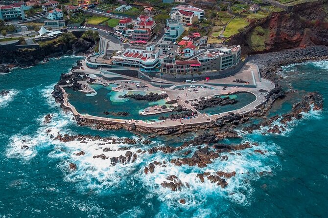 Porto Moniz, Seixal, Fanal Forest, Cliff Skywalk in Open Roof 4X4 - Miradouro do Véu da Noiva: the waterfall stop you can actually picture