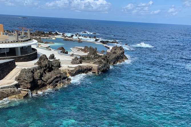 Porto Moniz, Seixal, Fanal Forest, Cliff Skywalk in Open Roof 4X4 - Porto Moniz Natural Swimming Pools: volcanic water and real downtime