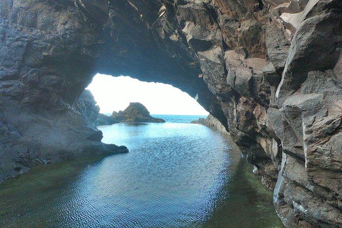 Porto Moniz, Seixal, Fanal Forest, Cliff Skywalk in Open Roof 4X4 - Praia do Seixal: the black-sand beach finish